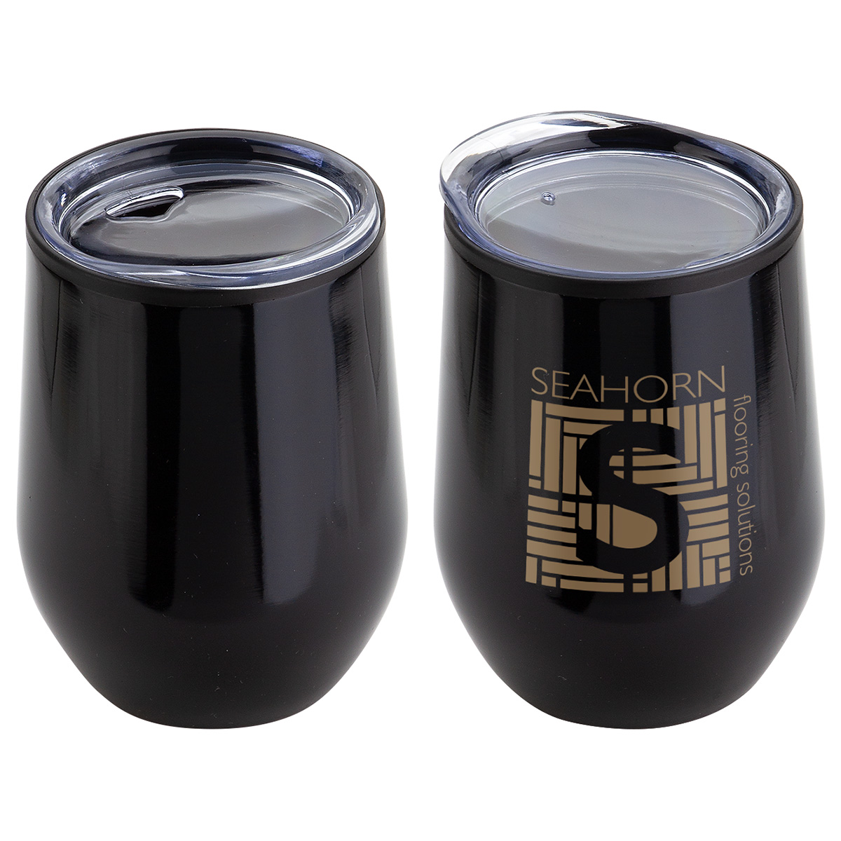 Onyx 12 oz Stainless Steel/Polypropylene Wine Goblet 1