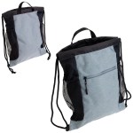 Greystone Polycanvas Drawstring Backpack - Gray Greystone Polycanvas Drawstring Backpack - Gray