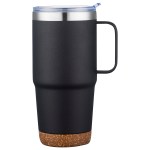 Cortina 24 oz Vacuum Insulated Travel Mug with Cork Base - Black Cortina 24 oz Vacuum Insulated Travel Mug with Cork Base - Black