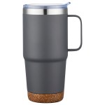 Cortina 24 oz Vacuum Insulated Travel Mug with Cork Base - Gray Cortina 24 oz Vacuum Insulated Travel Mug with Cork Base - Gray