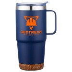 Cortina 24 oz Vacuum Insulated Travel Mug with Cork Base - Navy Blue Cortina 24 oz Vacuum Insulated Travel Mug with Cork Base - Navy Blue