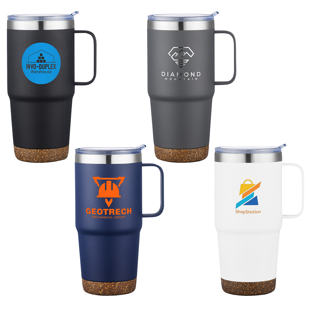 Cortina 24 oz Vacuum Insulated Travel Mug with Cork Base 1