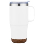 Cortina 24 oz Vacuum Insulated Travel Mug with Cork Base - White Cortina 24 oz Vacuum Insulated Travel Mug with Cork Base - White