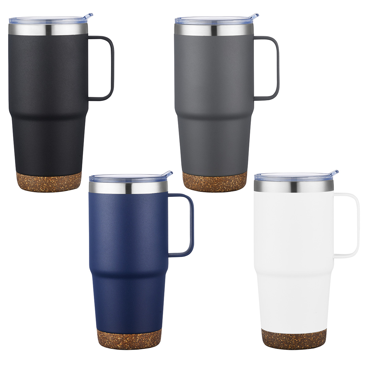 Cortina 24 oz Vacuum Insulated Travel Mug with Cork Base 1