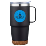 Cortina 24 oz Vacuum Insulated Travel Mug with Cork Base - Black Cortina 24 oz Vacuum Insulated Travel Mug with Cork Base - Black