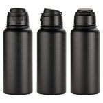 Cabrio 32 oz Recycled Stainless Steel Vacuum Insulated Bottle - Black Cabrio 32 oz Recycled Stainless Steel Vacuum Insulated Bottle - Black
