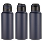 Cabrio 32 oz Recycled Stainless Steel Vacuum Insulated Bottle - Navy Blue Cabrio 32 oz Recycled Stainless Steel Vacuum Insulated Bottle - Navy Blue