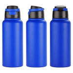 Cabrio 32 oz Recycled Stainless Steel Vacuum Insulated Bottle - Royal Blue Cabrio 32 oz Recycled Stainless Steel Vacuum Insulated Bottle - Royal Blue