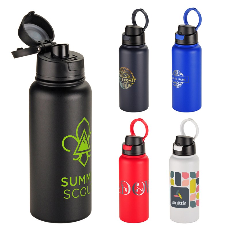 Cabrio 32 oz Recycled Stainless Steel Vacuum Insulated Bottle 1 Cabrio 32 oz Recycled Stainless Steel Vacuum Insulated Bottle 1
