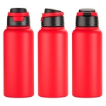 Cabrio 32 oz Recycled Stainless Steel Vacuum Insulated Bottle - Red Cabrio 32 oz Recycled Stainless Steel Vacuum Insulated Bottle - Red