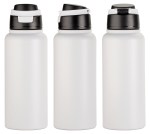 Cabrio 32 oz Recycled Stainless Steel Vacuum Insulated Bottle - White Cabrio 32 oz Recycled Stainless Steel Vacuum Insulated Bottle - White