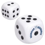 Dice Stress Reliever - White Dice Stress Reliever - White
