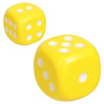 Dice Stress Reliever - Yellow Dice Stress Reliever - Yellow