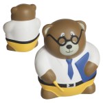 Teacher Bear Stress Reliever - White/Brown/Yellow Teacher Bear Stress Reliever - White/Brown/Yellow