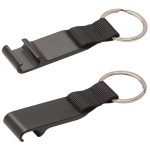 Aluminum Bottle Opener with Key Ring - Black Aluminum Bottle Opener with Key Ring - Black