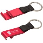 Aluminum Bottle Opener with Key Ring - Red Aluminum Bottle Opener with Key Ring - Red