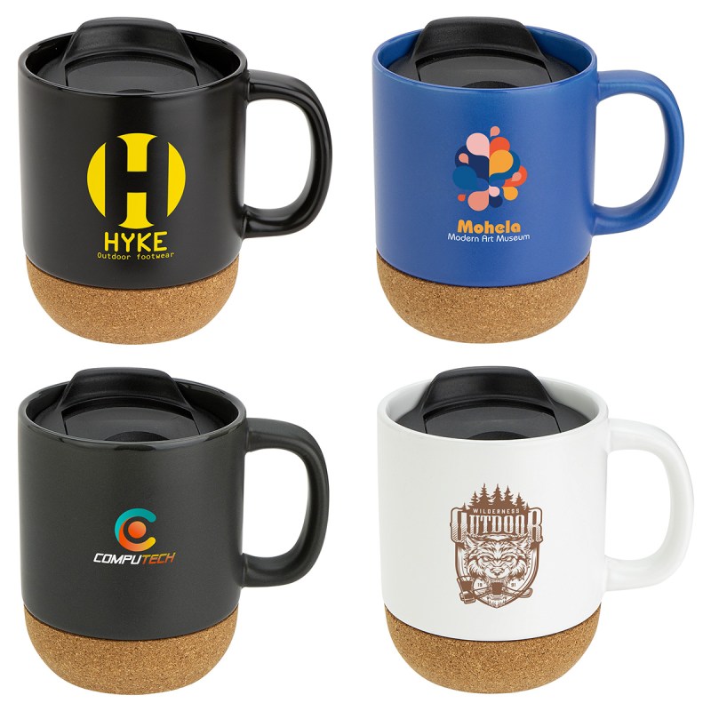 Balsamo 12 oz Ceramic Mug with Cork Base 1 Balsamo 12 oz Ceramic Mug with Cork Base 1