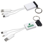Triplet 3-in-1 Charging Cable with Screen Cleaner - White Triplet 3-in-1 Charging Cable with Screen Cleaner - White