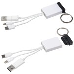 Triplet 3-in-1 Charging Cable with Screen Cleaner - White Triplet 3-in-1 Charging Cable with Screen Cleaner - White