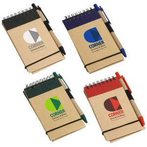 Think Green Recycled Notepad & Pen 1 Think Green Recycled Notepad & Pen 1
