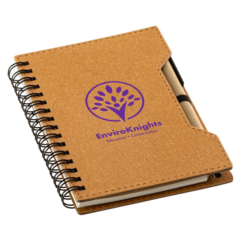 Agenda Recycled Spiral Notebook with Sticky Notes & Pen 1 Agenda Recycled Spiral Notebook with Sticky Notes & Pen 1