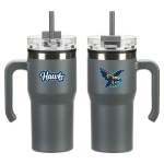 Outback 20 oz Stainless Steel/Polypropylene Mug with Lid and Straw - Cool Gray Outback 20 oz Stainless Steel/Polypropylene Mug with Lid and Straw - Cool Gray