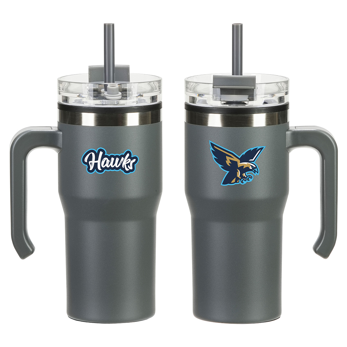 Outback 20 oz Stainless Steel/Polypropylene Mug with Lid and Straw 1