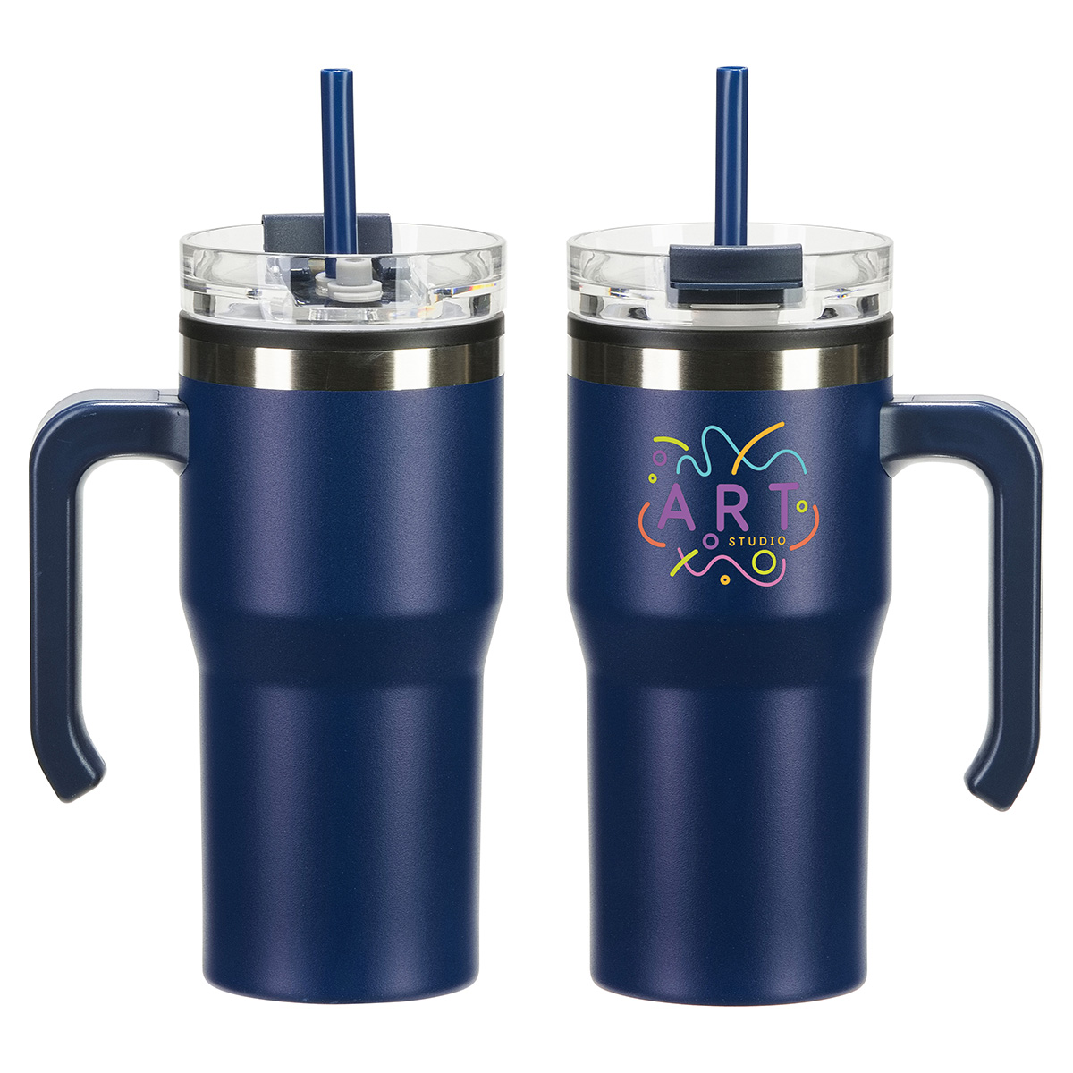 Outback 20 oz Stainless Steel/Polypropylene Mug with Lid and Straw 1