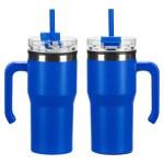 Outback 20 oz Stainless Steel/Polypropylene Mug with Lid and Straw - Royal Blue Outback 20 oz Stainless Steel/Polypropylene Mug with Lid and Straw - Royal Blue