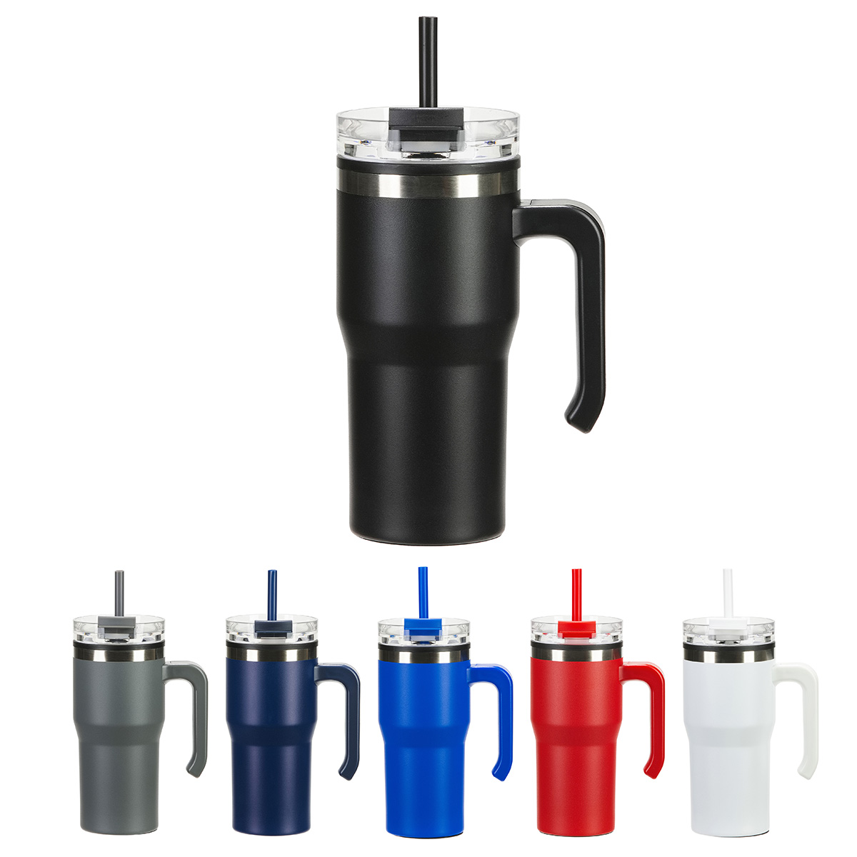 Outback 20 oz Stainless Steel/Polypropylene Mug with Lid and Straw 1