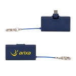 Bijou 1200mAh UL Listed Power Bank with USB-C Tip & Keyring - Navy Blue Bijou 1200mAh UL Listed Power Bank with USB-C Tip & Keyring - Navy Blue