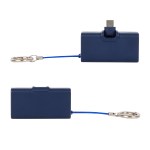 Bijou 1200mAh UL Listed Power Bank with USB-C Tip & Keyring - Navy Blue Bijou 1200mAh UL Listed Power Bank with USB-C Tip & Keyring - Navy Blue
