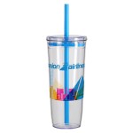 Norris 20 oz Recycled Acrylic Straw Tumbler - Blue Norris 20 oz Recycled Acrylic Straw Tumbler - Blue