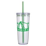 Norris 20 oz Recycled Acrylic Straw Tumbler - Green Norris 20 oz Recycled Acrylic Straw Tumbler - Green