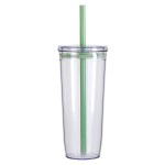Norris 20 oz Recycled Acrylic Straw Tumbler - Green Norris 20 oz Recycled Acrylic Straw Tumbler - Green