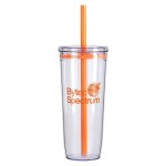 Norris 20 oz Recycled Acrylic Straw Tumbler - Orange Norris 20 oz Recycled Acrylic Straw Tumbler - Orange