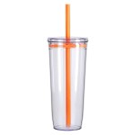 Norris 20 oz Recycled Acrylic Straw Tumbler - Orange Norris 20 oz Recycled Acrylic Straw Tumbler - Orange