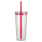 Norris 20 oz Recycled Acrylic Straw Tumbler - Red Norris 20 oz Recycled Acrylic Straw Tumbler - Red