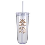 Norris 20 oz Recycled Acrylic Straw Tumbler - White Norris 20 oz Recycled Acrylic Straw Tumbler - White