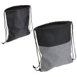 Quill Non-Woven/Nylon Drawstring Backpack - Black Quill Non-Woven/Nylon Drawstring Backpack - Black