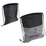 Quill Non-Woven/Nylon Drawstring Backpack - Black Quill Non-Woven/Nylon Drawstring Backpack - Black