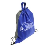 Glide Right Non-Woven Drawstring Backpack - Blue/Gray Glide Right Non-Woven Drawstring Backpack - Blue/Gray