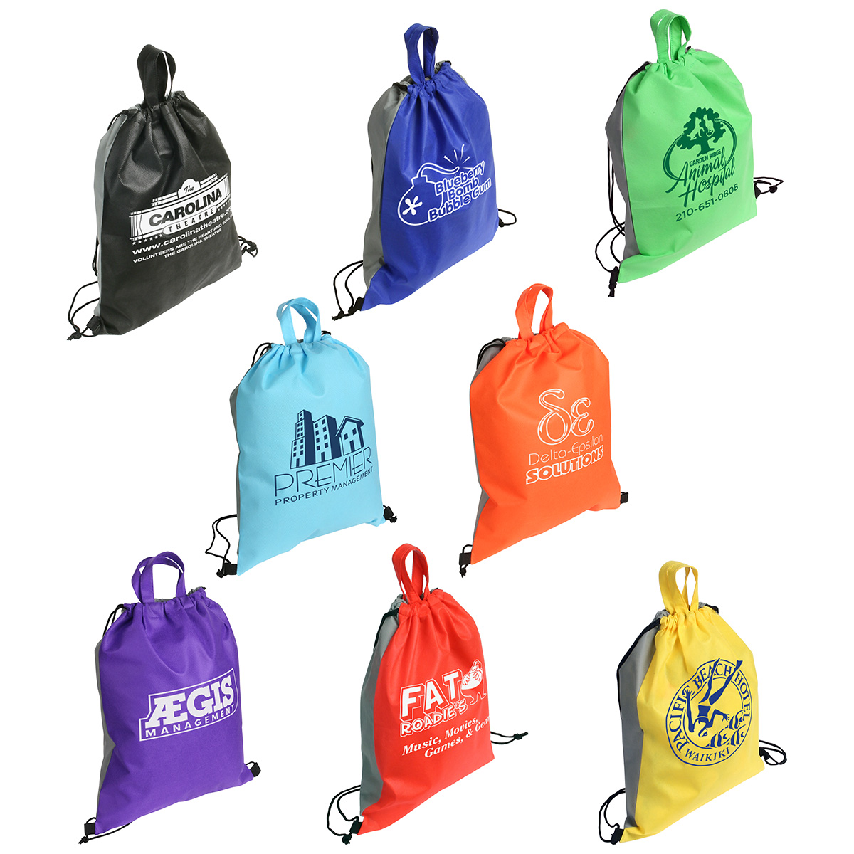 Glide Right Non-Woven Drawstring Backpack 1