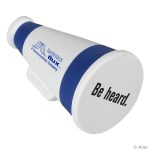Megaphone Stress Reliever - White/Blue Megaphone Stress Reliever - White/Blue