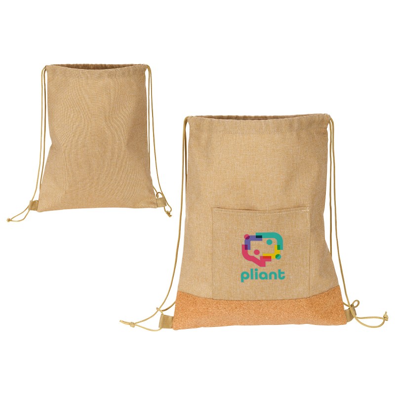 Carina RPET & Cork Drawstring Backpack 1 Carina RPET & Cork Drawstring Backpack 1