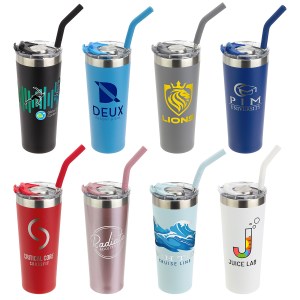 NAYAD® Trouper 22 oz Stainless Double-wall Tumbler with Straw 1 NAYAD® Trouper 22 oz Stainless Double-wall Tumbler with Straw 1