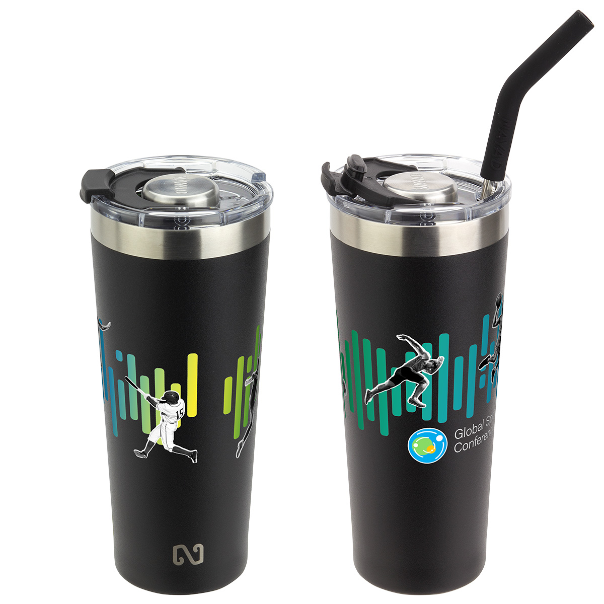 NAYAD® Trouper 22 oz Stainless Double-wall Tumbler with Straw 1