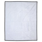 Micro-Plush Picnic Blanket with Carry Strap 50" x 60" 410GSM-Full Color - White Micro-Plush Picnic Blanket with Carry Strap 50" x 60" 410GSM-Full Color - White