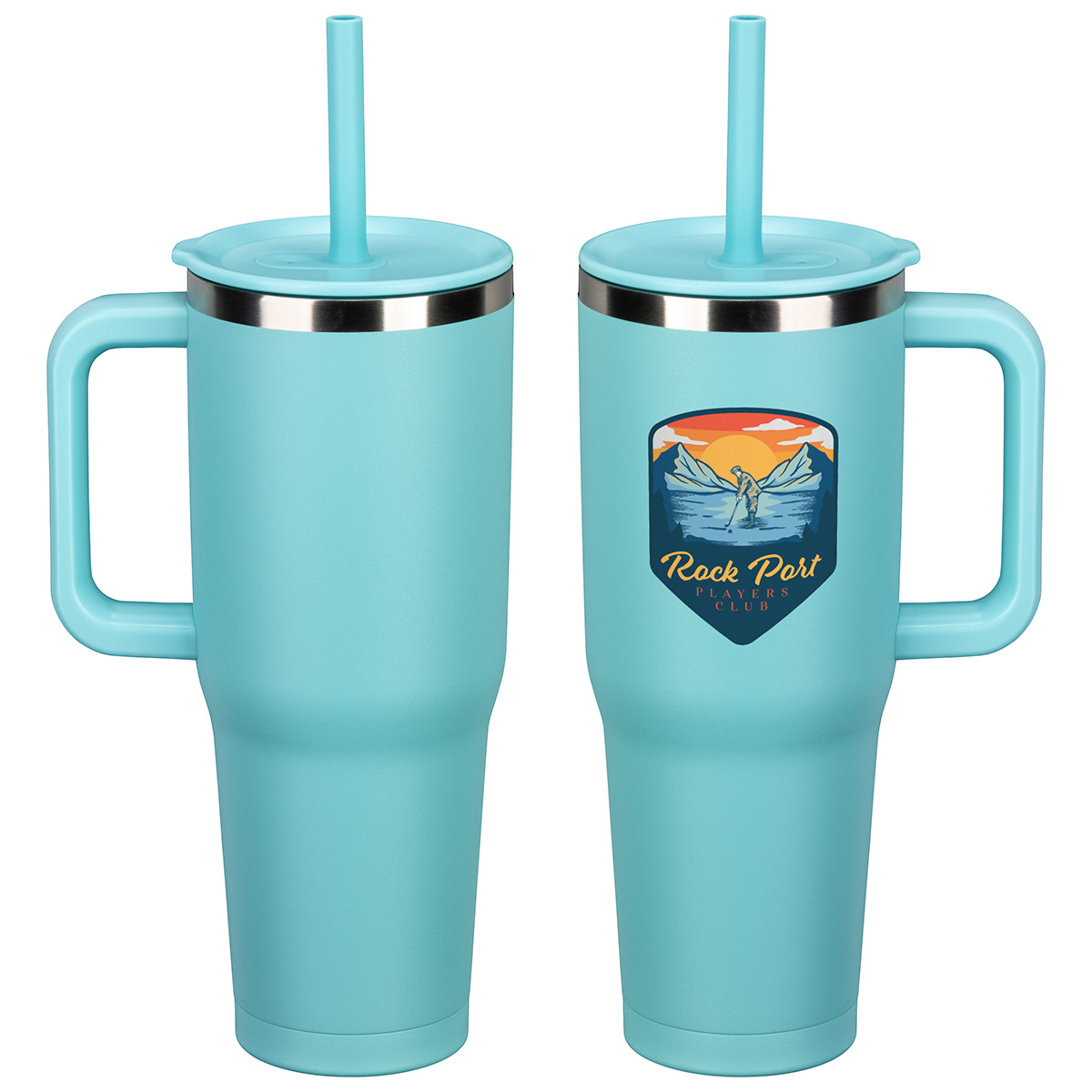 SENSO® Summit 40 oz Insulated Stainless Steel Travel Mug with Press-In Str 1