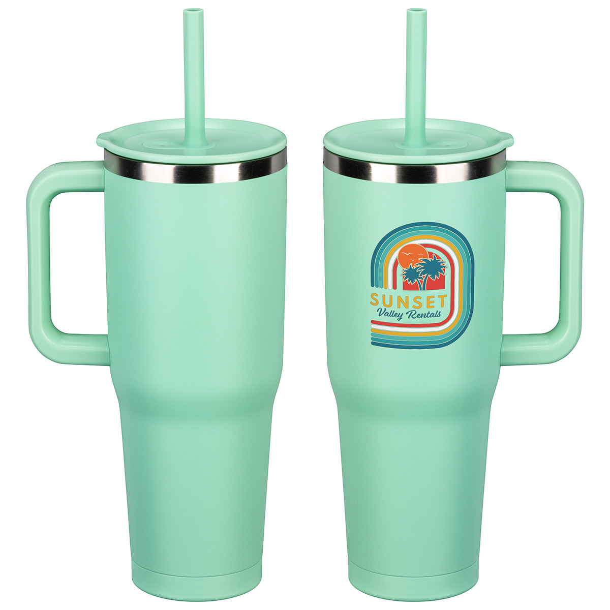 SENSO® Summit 40 oz Insulated Stainless Steel Travel Mug with Press-In Str 1